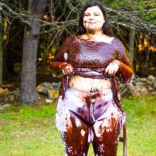 JD and Messy Andi: Chocolate Andi Part 1: Cake Sit, Brownie Batter and Panty Filling!