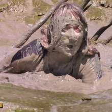FOXY: Black dress in mud--part2