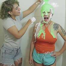 lovingmessy4you: Haily Puts Gunge and Pies on Loly + (POV Pie)