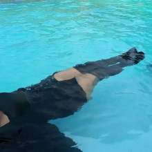 WetPlace: Jazminss Enjoying At Pool In Formal Clothes