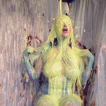 FunFilled Photography: Krystal's Second Pie/slime Trivia Challenge in a Swimsuit!