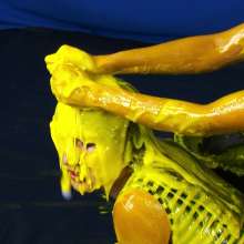 Lara_eurowam: Laura and Szende Getting each Other Messy with Slime