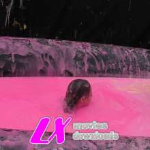 LiquidX: Plunga!  X: Lisa Topless in Green Lingerie Plunged!