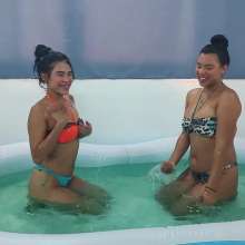 JohnWam: Maddie and Natti Getting Wet