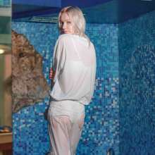 Wet Live Team: Mila, Her See-through Pants, a Pool of Cold Water