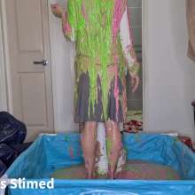 Aussie girls slimed: Office Girl Sharni Gets Slimed