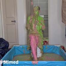 Aussie girls slimed: Office Girl Sharni Gets Slimed