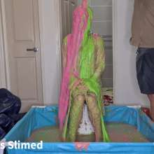 Aussie girls slimed: Office Girl Sharni Gets Slimed