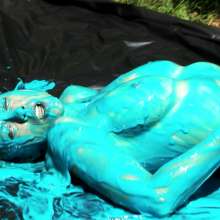 Lara_eurowam: Olga Gets Gunged with Slime Wearing a Formal Dress