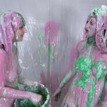 Miss Nicole: Pie Fight Part Two: Naked Messy Fun and Winner Gets Slimed