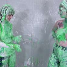Miss Nicole: Pie Fight Part Two: Naked Messy Fun and Winner Gets Slimed