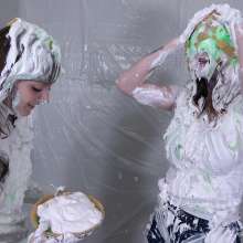 Miss Nicole: Ravenous Mistress and Bella Trixx Have a Pie Fight
