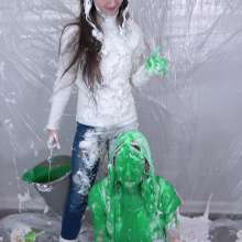 Miss Nicole: Ravenous Mistress and Bella Trixx Have a Pie Fight