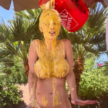 Slimed Models: Playboy Bunny Get Naked and Humiliated With Giant, Nasty Mess