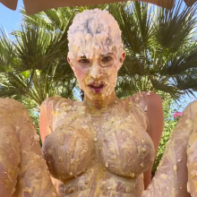 Slimed Models: Playboy Bunny Get Naked and Humiliated With Giant, Nasty Mess