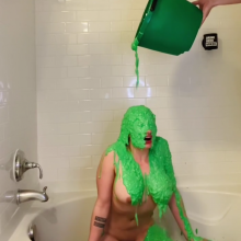 Slimed Models: Anastasia Mixes Up a Yuck Bucket, Strips Naked, and Gets Slimed!
