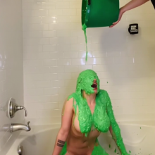 Slimed Models: Anastasia Mixes Up a Yuck Bucket, Strips Naked, and Gets Slimed!