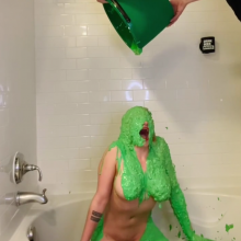 Slimed Models: Anastasia Mixes Up a Yuck Bucket, Strips Naked, and Gets Slimed!