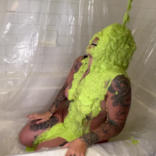 Slimed Models: New Slimed Model!  Carlee Ann Slimed for the First Time, Naked!