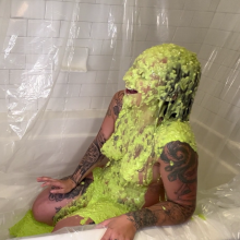 Slimed Models: New Slimed Model!  Carlee Ann Slimed for the First Time, Naked!