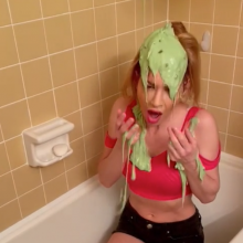 Slimed Models: $1 Clip of the Week: Victoria Slimed by Her Sister!
