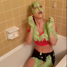 Slimed Models: $1 Clip of the Week: Victoria Slimed by Her Sister!