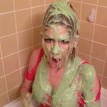 Slimed Models: $1 Clip of the Week: Victoria Slimed by Her Sister!