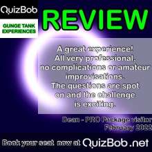 QuizBob: Up to 60GBP off Gunge Tank Experiences during our Long Mucky Weekend Sale!