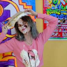 messyhot: Stevie Mae 18 Banana Cream Pie Mess (clothed)