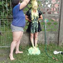 Thefetishgirl: Thefetishgirl Lost and Had to Be Gunged While Tied Up