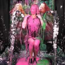 LiquidX: The Human Carwash: Verity in Red Sparkly Dress