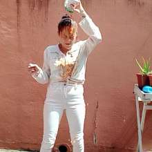 Thefetishgirl: Trashing White Jeans and a White Top