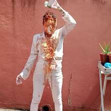 Thefetishgirl: Trashing White Jeans and a White Top