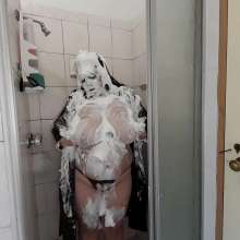 Darkabyss445: White Messy Pies in Leather Cloak