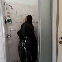 Darkabyss445: White Messy Pies in Leather Cloak