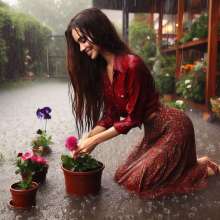Wetmaxiskirts: AI Wetlook (some muddy): modern shirts/skirts/dresses