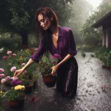 Wetmaxiskirts: AI Wetlook (some muddy): modern shirts/skirts/dresses