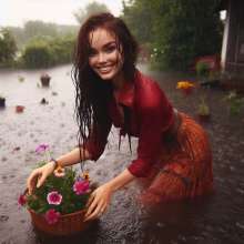 Wetmaxiskirts: AI Wetlook (some muddy): modern shirts/skirts/dresses