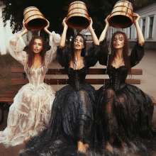 Wetmaxiskirts: AI Glamour Wetlook and Muddy: Victorian women at work and at play (Bic)
