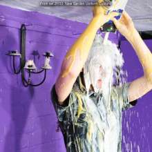 DungeonMasterOne: Chastity gets custardy in her new garden work uniform!