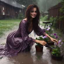 Wetmaxiskirts: AI Wetlook (some muddy): modern shirts/skirts/dresses
