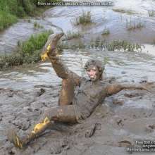 DungeonMasterOne: Maude in the mud in a cherry-print mini-dress and go-go boots!