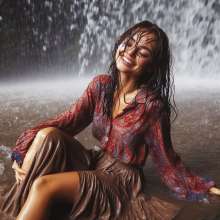 Wetmaxiskirts: AI Wetlook (some muddy): modern shirts/skirts/dresses