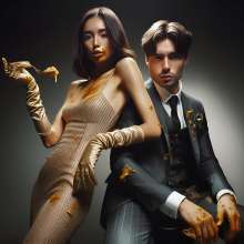 Lavette: Couples in Formal Attire- Wetlook and Messy!