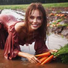Wetmaxiskirts: AI Wetlook (some muddy): modern shirts/skirts/dresses