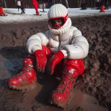 Snowsuit: Winter muddy sledding fun AI
