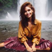 Wetmaxiskirts: AI Wetlook (some muddy): modern shirts/skirts/dresses