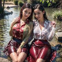 Wetmaxiskirts: Glamour AI Wetlook: Model "Duchaitenjourney"--second image selection