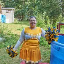 JD and Messy Andi: Another Cheerleader Dunking!