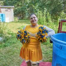 JD and Messy Andi: Another Cheerleader Dunking!